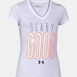 ‼️SALE‼️UNDER ARMOUR Youth Girls White Glow T-Shirt